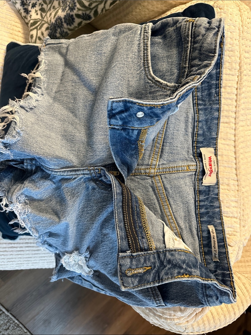 Wrangler Light Blue Distressed Jeans